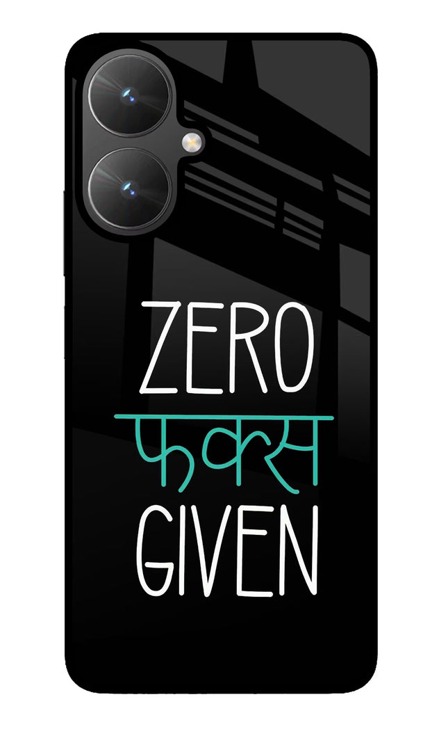 Zero Fucks Given Poco M6 5G Glass Case