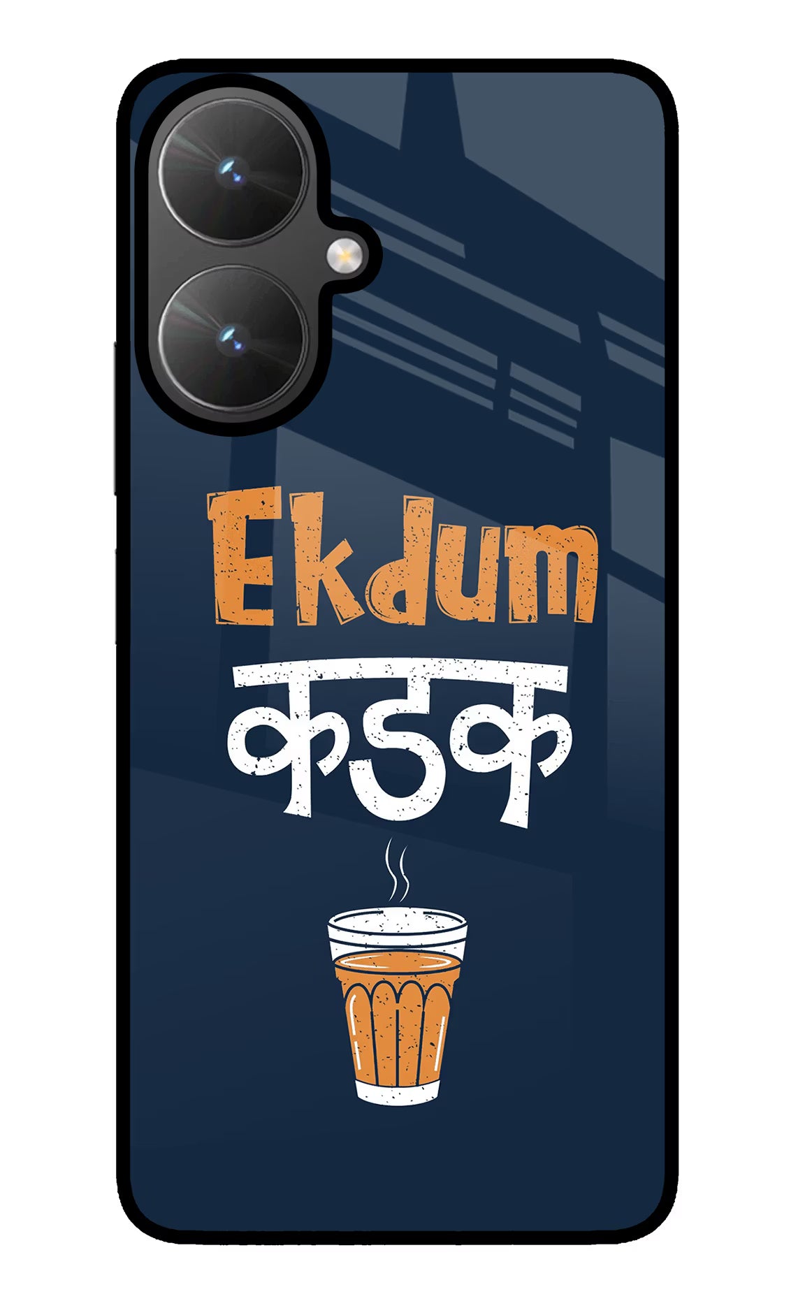 Ekdum Kadak Chai Poco M6 5G Glass Case Back Cover by Casekaro