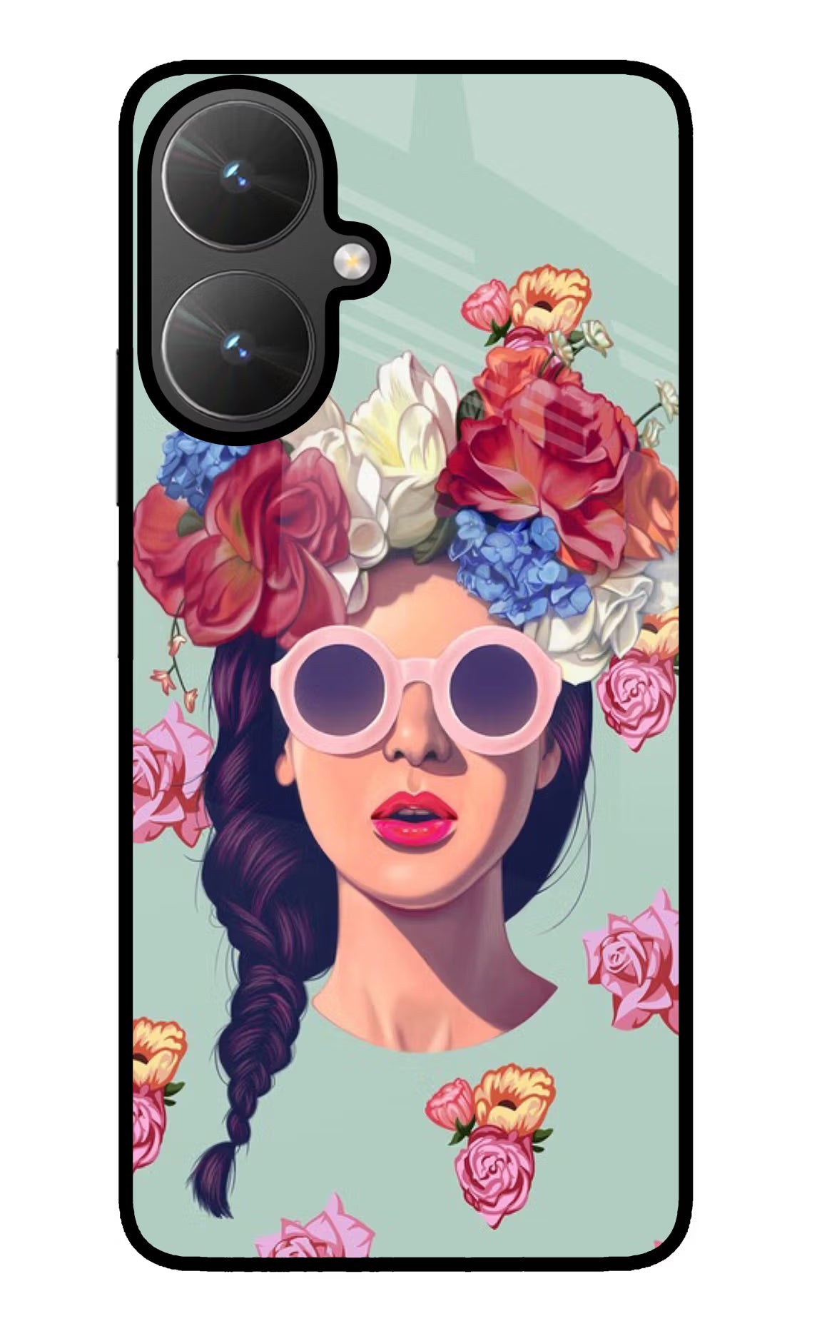 Pretty Girl Poco M6 5G Glass Case Back Cover by Casekaro
