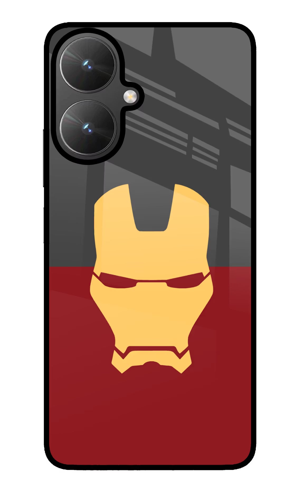 Ironman Poco M6 5G Glass Case Back Cover by Casekaro