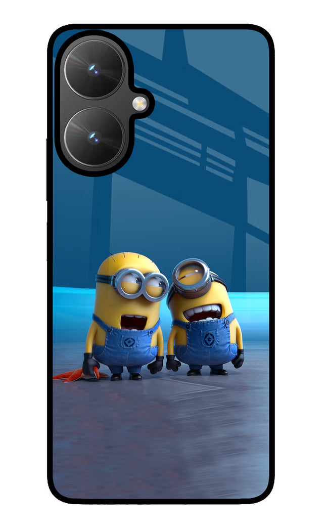 Minion Laughing Poco M6 5G Glass Case