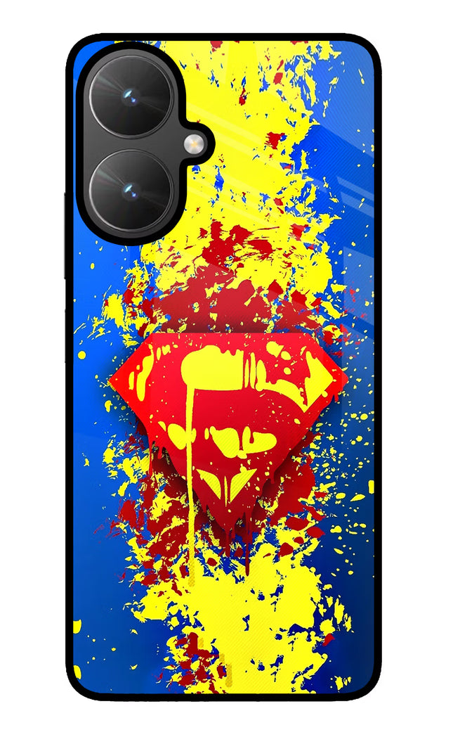 Superman logo Poco M6 5G Glass Case