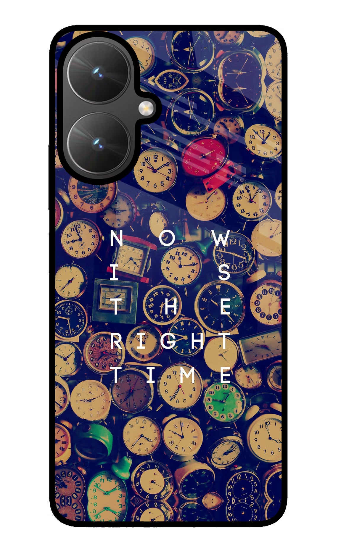 Now is the Right Time Quote Poco M6 5G Glass Case Back Cover by Casekaro