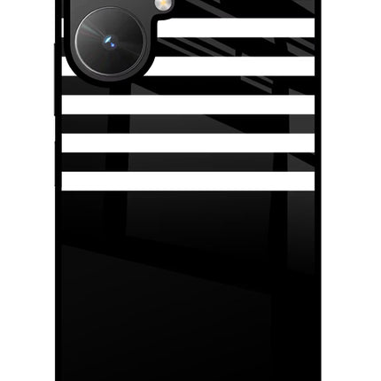 Black and White Print Poco M6 5G Glass Case