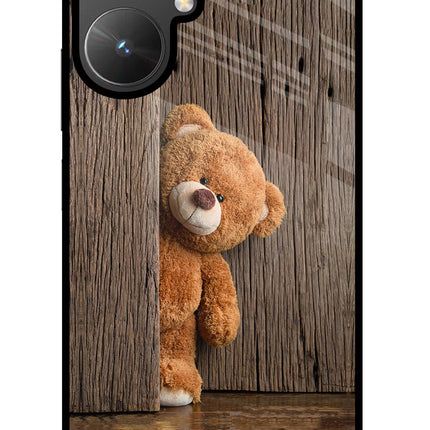 Teddy Wooden Poco M6 5G Glass Case