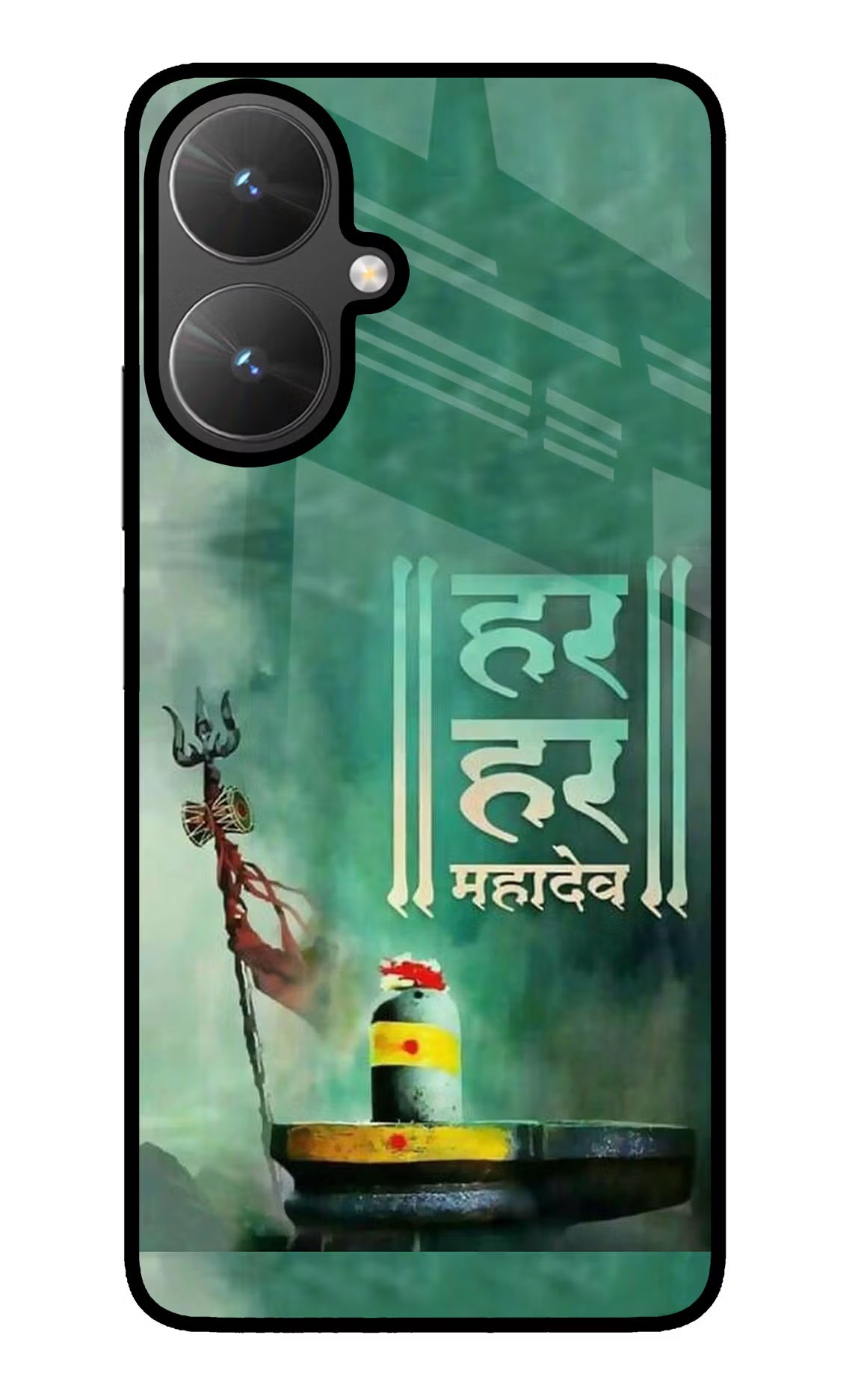 Har Har Mahadev Shivling Poco M6 5G Glass Case