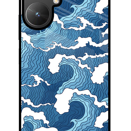 Blue Waves Poco M6 5G Glass Case