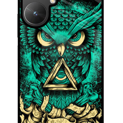 Green Owl Poco M6 5G Glass Case