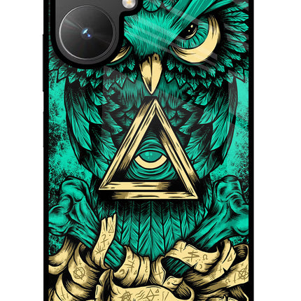 Green Owl Poco M6 5G Glass Case