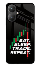 Eat Sleep Trade Repeat Poco M6 5G Glass Case