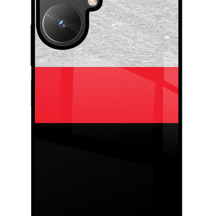 Tri Color Pattern Poco M6 5G Glass Case