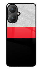Tri Color Pattern Poco M6 5G Glass Case
