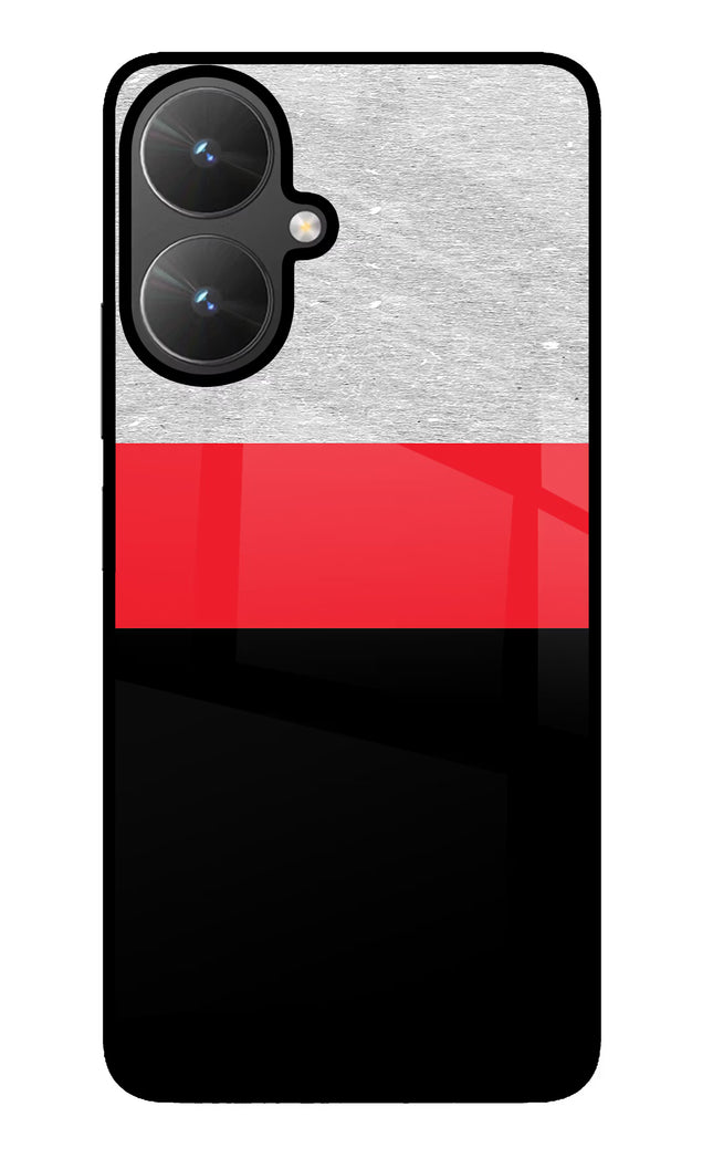 Tri Color Pattern Poco M6 5G Glass Case