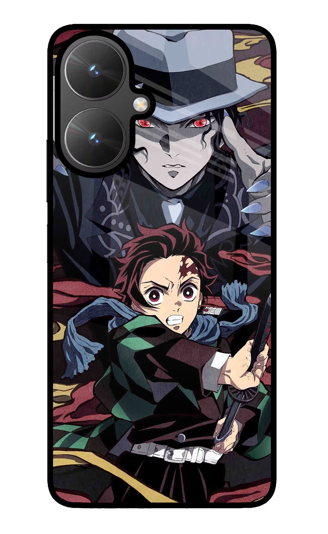 Demon Slayer Poco M6 5G Glass Case Back Cover by Casekaro