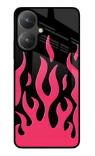 Fire Flames Poco M6 5G Glass Case