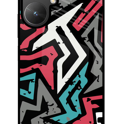 Geometric Graffiti Poco M6 5G Glass Case