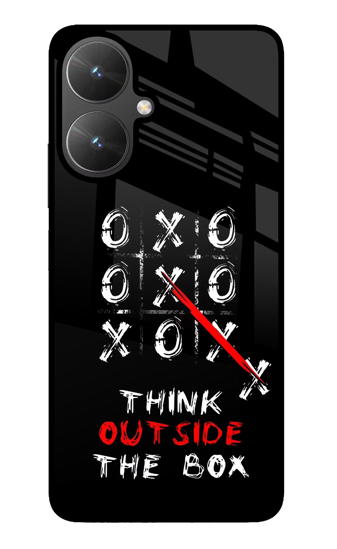 Think out of the BOX Poco M6 5G Glass Case Back Cover by Casekaro