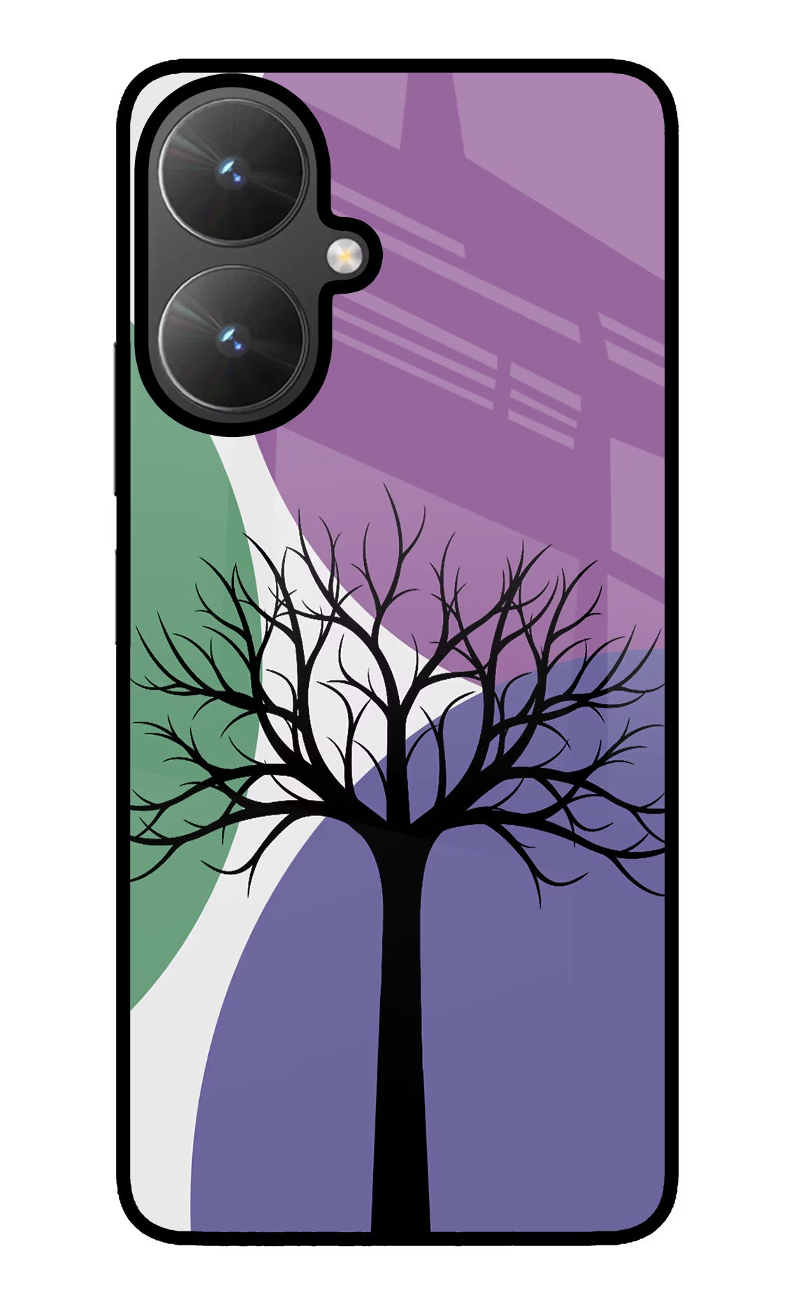 Tree Art Poco M6 5G Glass Case Back Cover by Casekaro