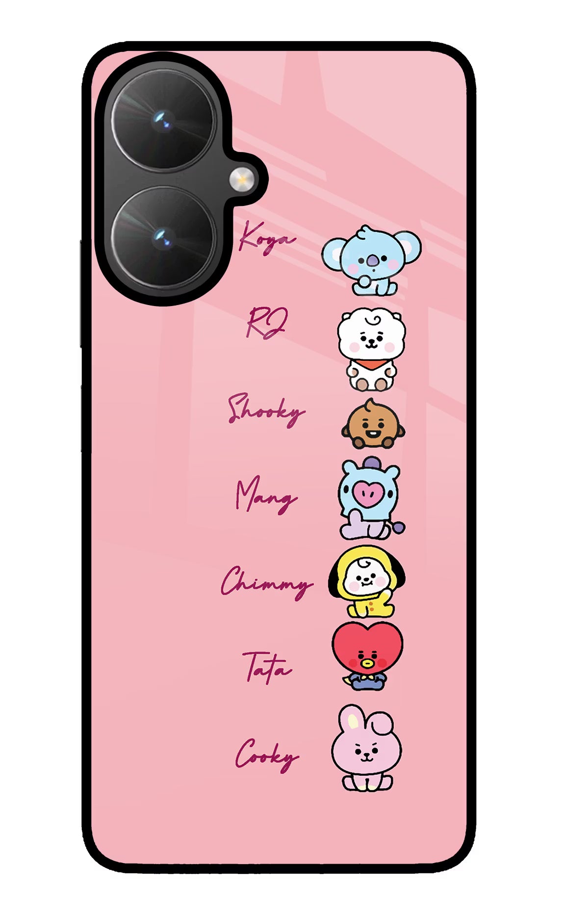 BTS names Poco M6 5G Glass Case Back Cover by Casekaro