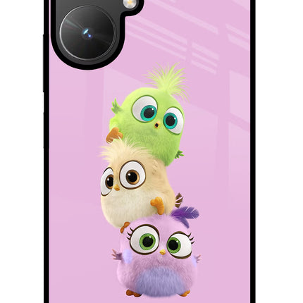 Cute Little Birds Poco M6 5G Glass Case