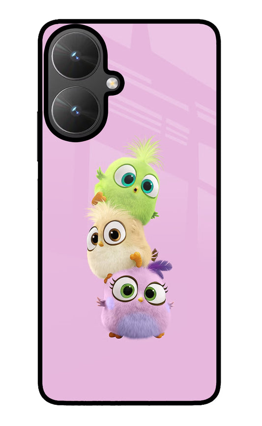 Cute Little Birds Poco M6 5G Glass Case