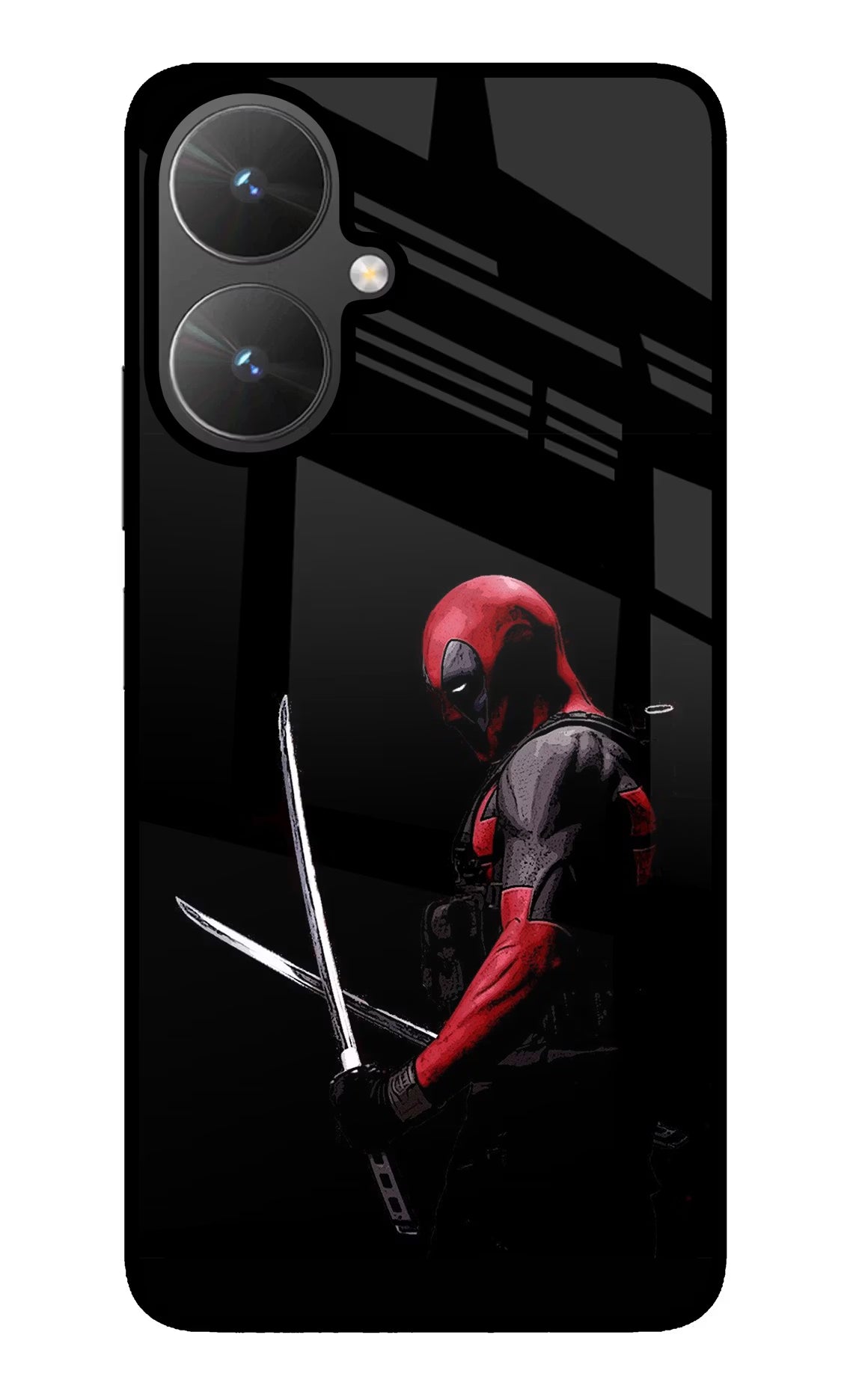 Deadpool Poco M6 5G Glass Case Back Cover by Casekaro