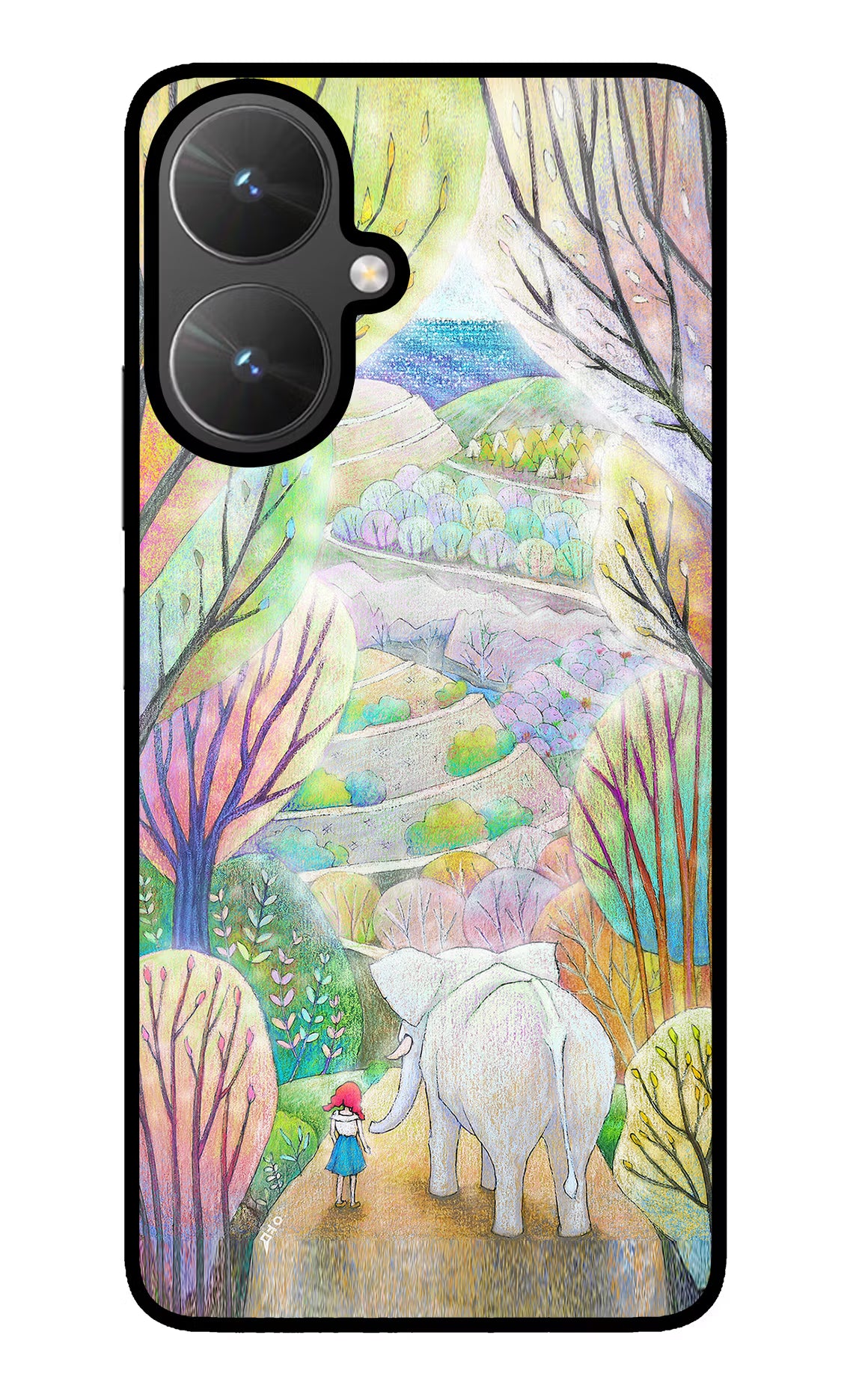 Nature Painting Poco M6 5G Glass Case