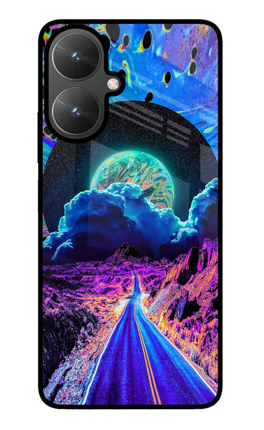 Psychedelic Painting Poco M6 5G Glass Case