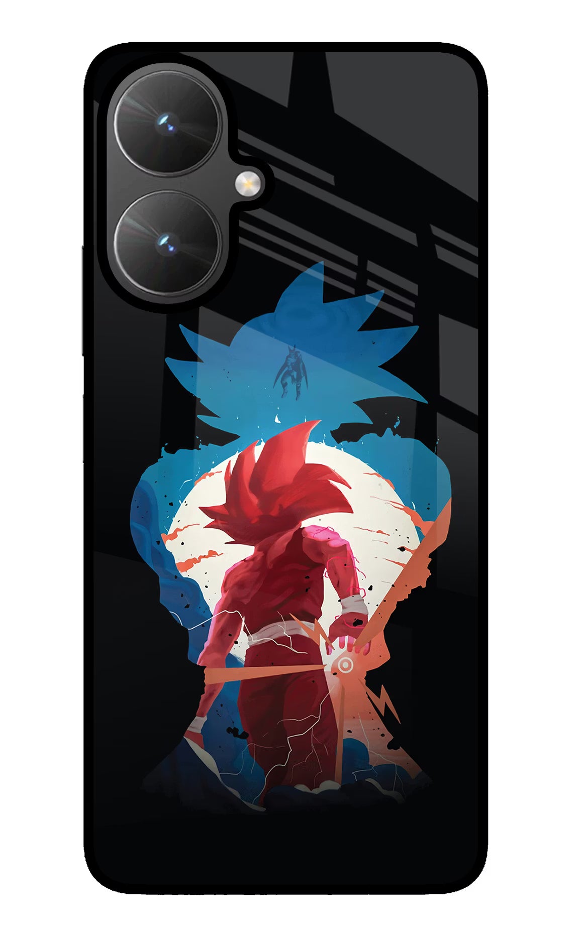 Goku Poco M6 5G Glass Case Back Cover by Casekaro