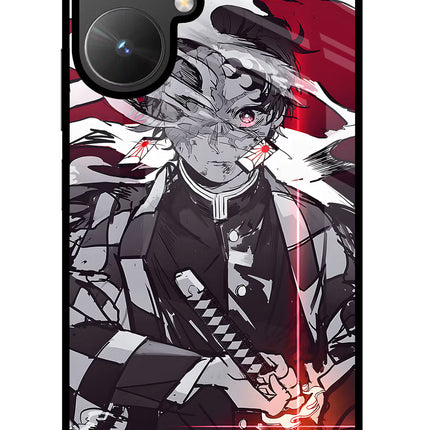 Demon Slayer Poco M6 5G Glass Case Back Cover by Casekaro