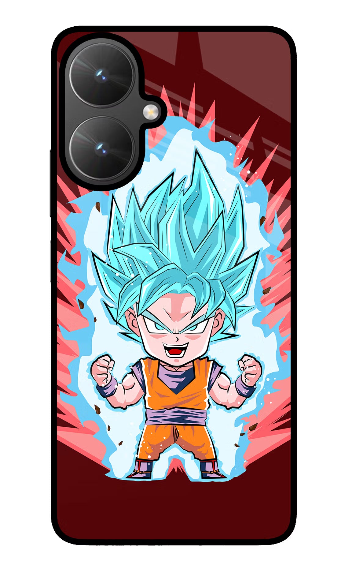 Goku Little Poco M6 5G Glass Case