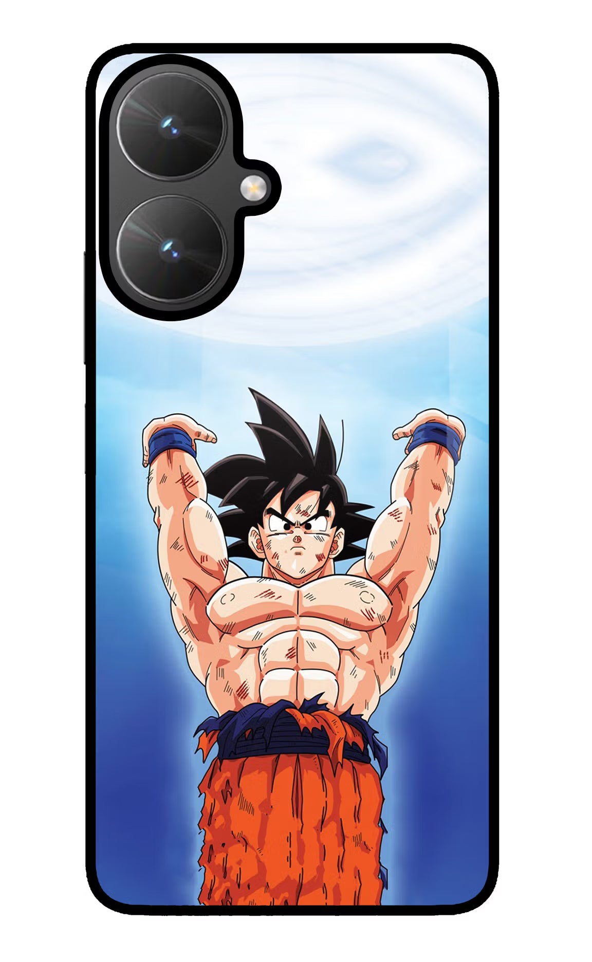 Goku Power Poco M6 5G Glass Case Back Cover by Casekaro