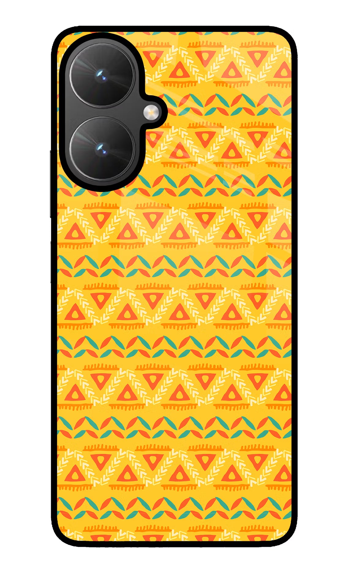 Tribal Pattern Poco M6 5G Glass Case Back Cover by Casekaro