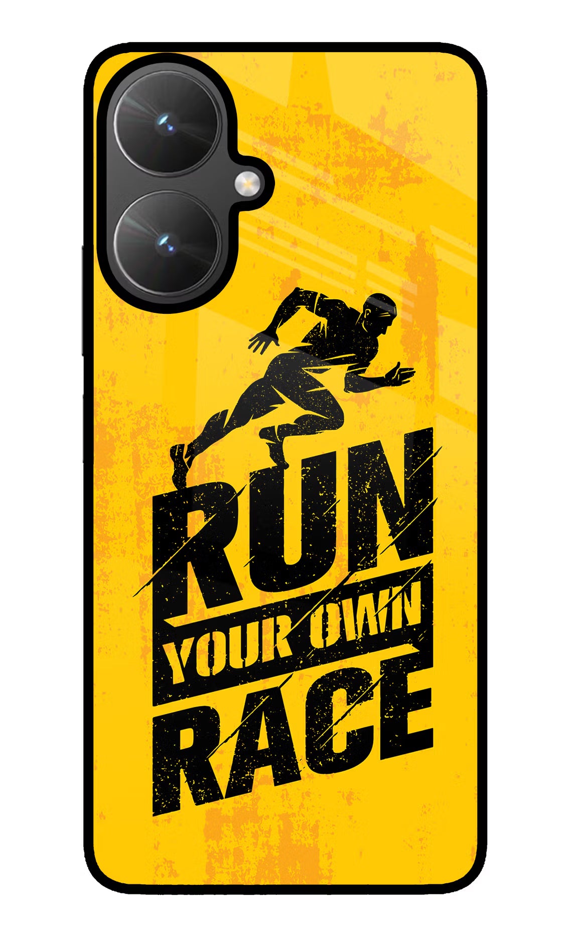 Run Your Own Race Poco M6 5G Glass Case Back Cover by Casekaro
