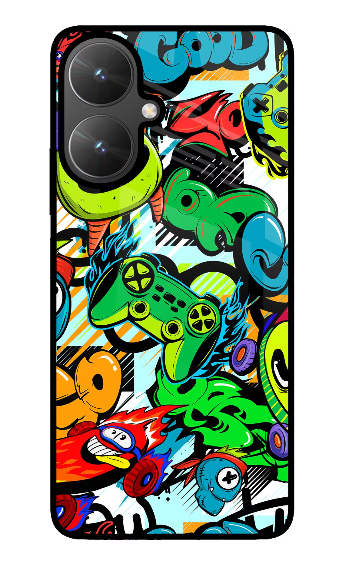 Game Doodle Poco M6 5G Glass Case