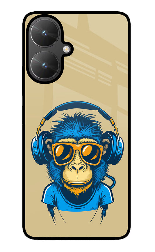 Monkey Headphone Poco M6 5G Glass Case