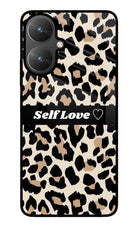 Leopard Print Self Love Poco M6 5G Glass Case