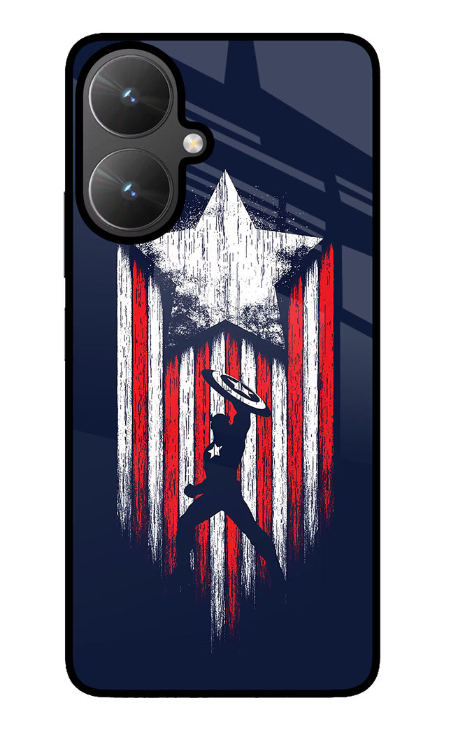Captain America Marvel Art Poco M6 5G Glass Case