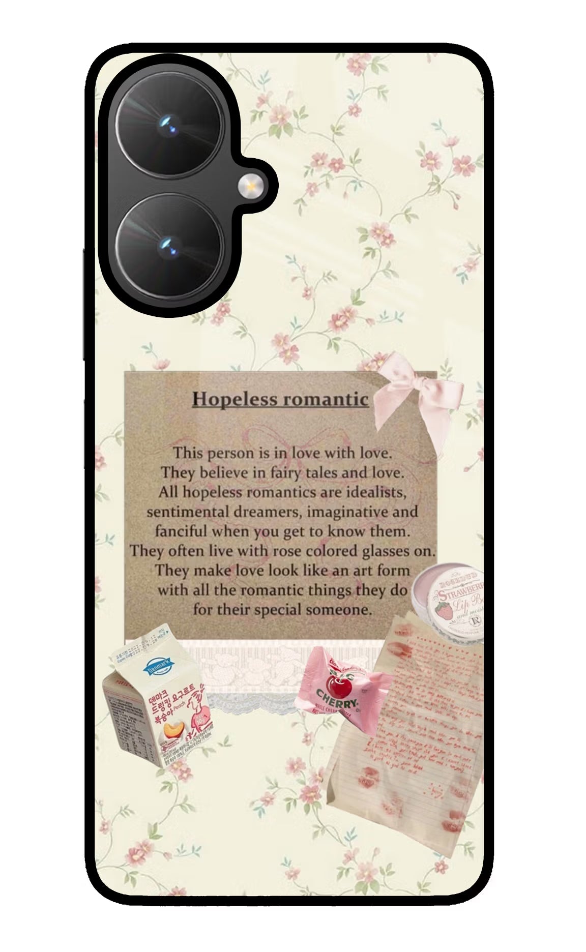 Hopeless Romantic Poco M6 5G Glass Case Back Cover by Casekaro