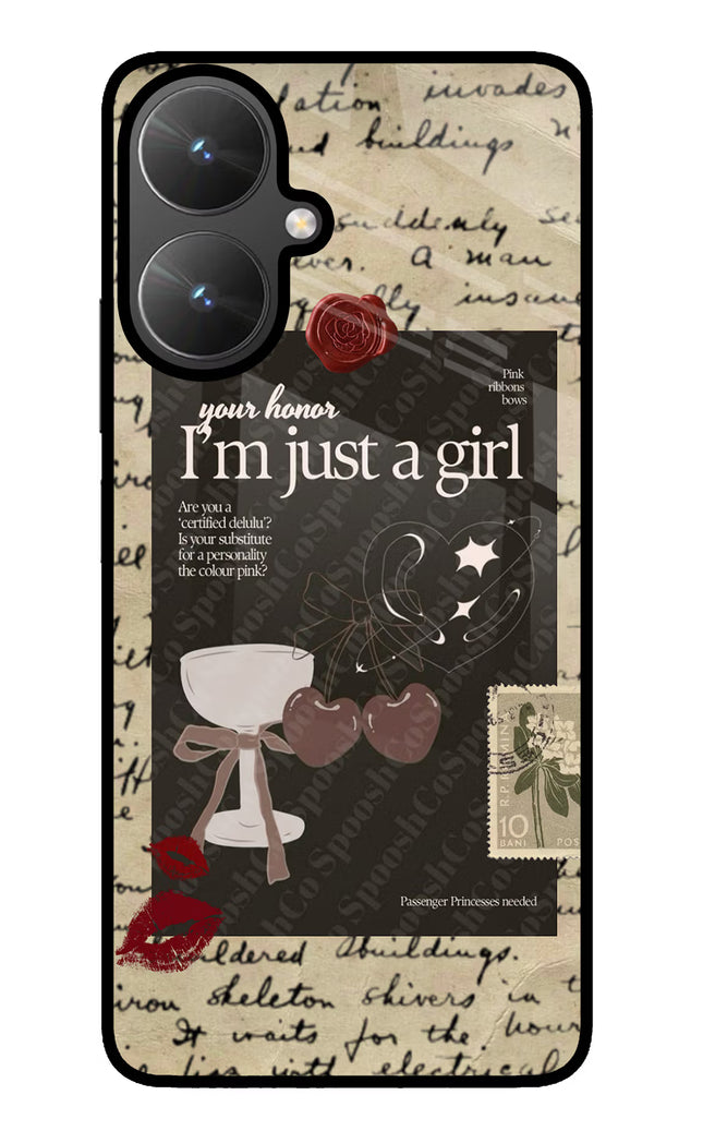 I am just a girl Poco M6 5G Glass Case