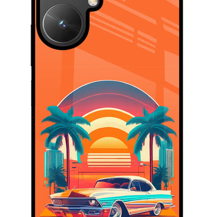 Palm Drive 80s Poco M6 5G Glass Case