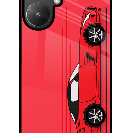 Red Velocity Poco M6 5G Glass Case