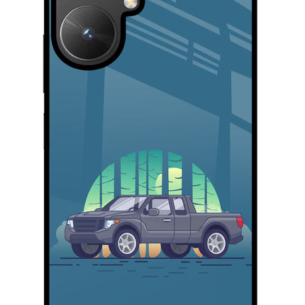Retro Garage Vibe Poco M6 5G Glass Case