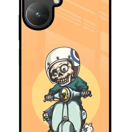 Undead Biker Poco M6 5G Glass Case
