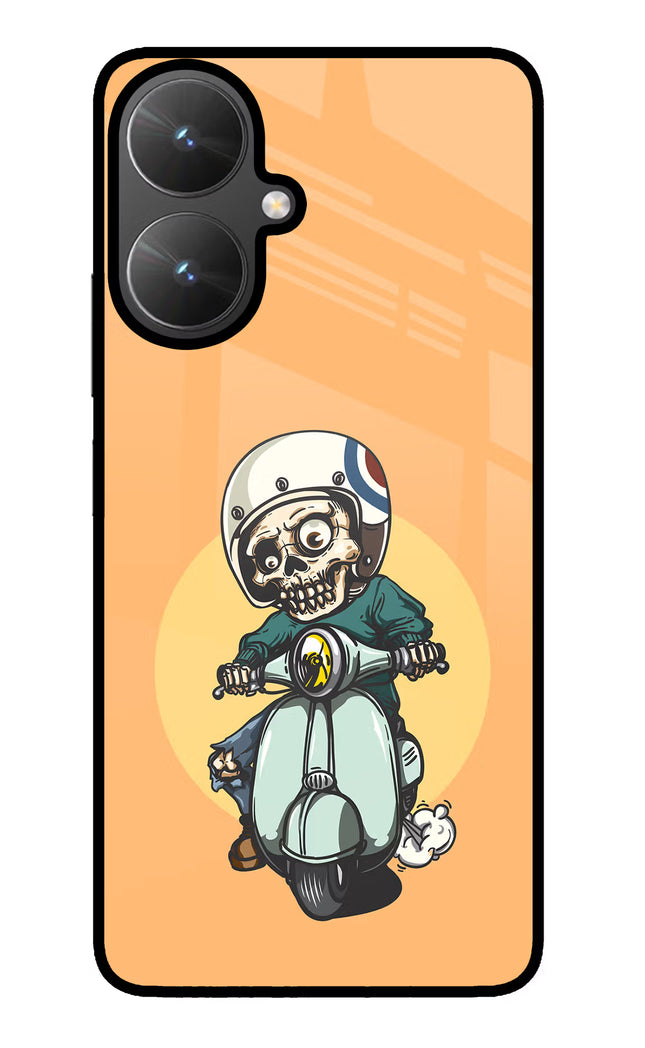 Undead Biker Poco M6 5G Glass Case