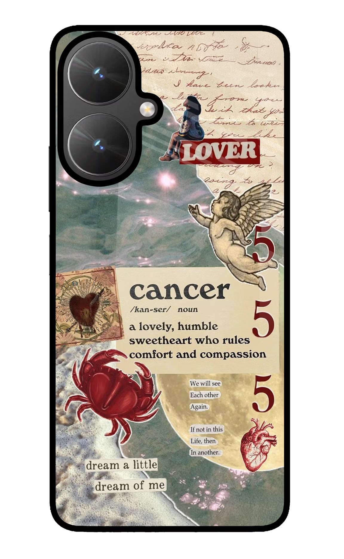 Cancer Zodiac Poco M6 5G Glass Case Back Cover by Casekaro