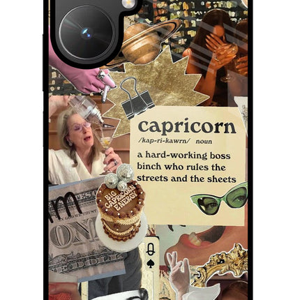 Capricorn Zodiac Poco M6 5G Glass Case