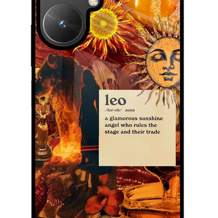 Leo Zodiac Poco M6 5G Glass Case