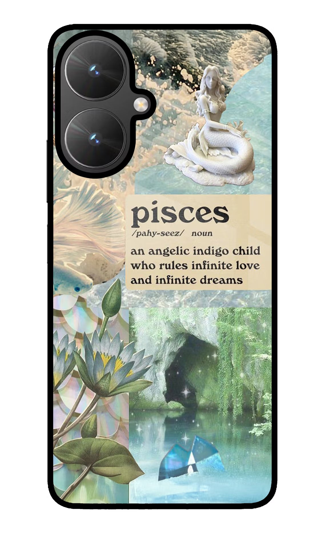 Pisces Zodiac Poco M6 5G Glass Case Back Cover by Casekaro