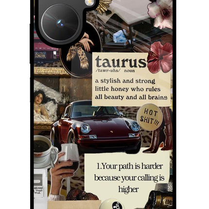 Taurus Zodiac Poco M6 5G Glass Case